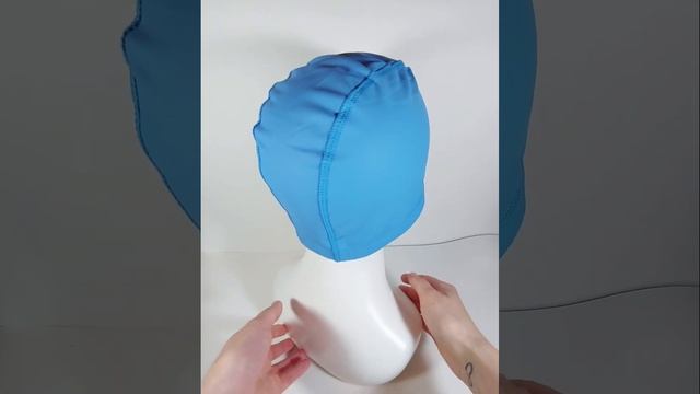 Шапочка для плавания комбинированная (Светло-синяя)