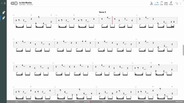 Madonna - La Isla Bonita (BASS TAB PLAY ALONG) смотреть онлайн