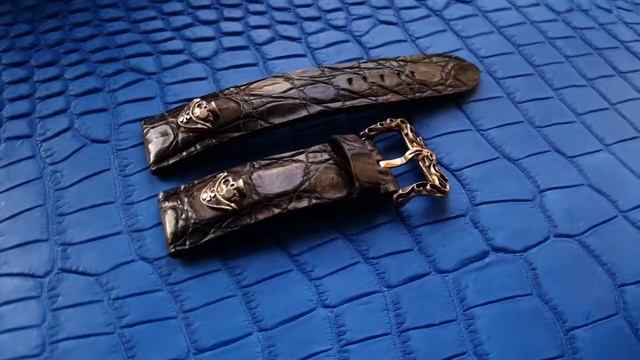 Ремешок на часы из натуральной кожи крокодила смотреть онлайн