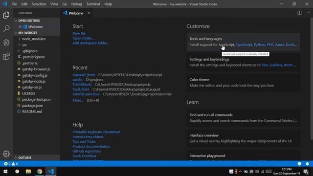 gatsby js | getting started смотреть онлайн
