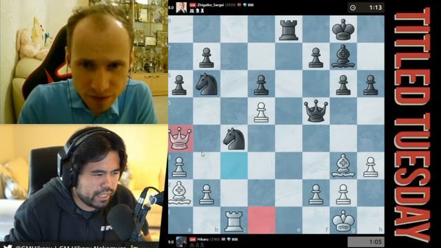 Ё-МОЕ, НИЧЬЯ! ХАЛЯВЩИК! // GM HIKARU NAKAMURA Vs GM SERGEI ZHIGALKO #chess #schach #ajedrez