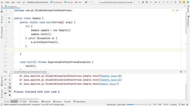 Java Exception | Disable Stack Trace | Enable Stack Trace | Suppression смотреть онлайн