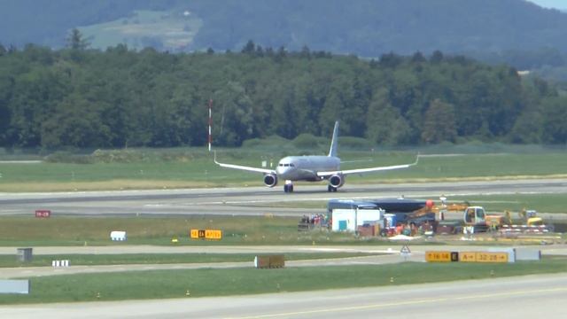 Special livery Aeroflot A321 [VP-BEE] takeoff at Zurich Airport смотреть онлайн