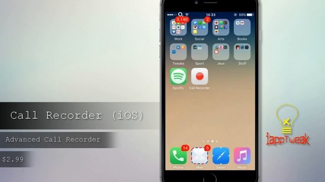 Call Recorder iOS : Record iPhone,FaceTime,WhatsApp,Skype..Conversations - iOS 9 смотреть онлайн