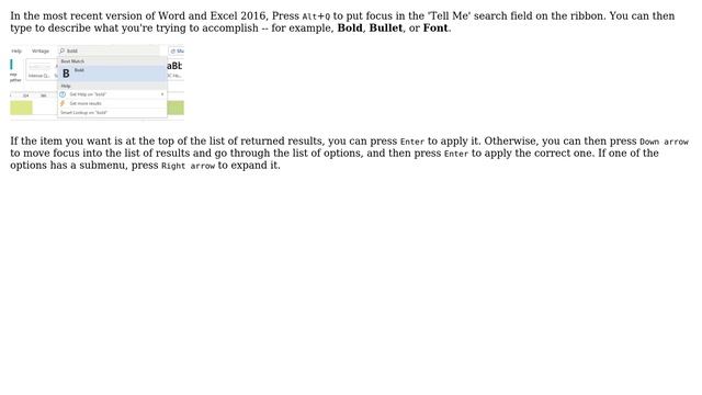 Microsoft Word/Excel equivalent to the "Search the Menus" functionality of Google Docs/Sheets смотреть онлайн
