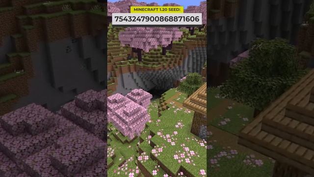Minecraft cherry grove village seed! смотреть онлайн