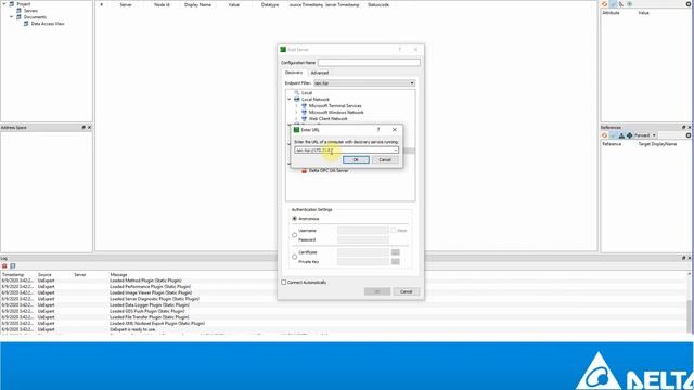 DOP-100 - HMI OPC UA Server function Setup смотреть онлайн