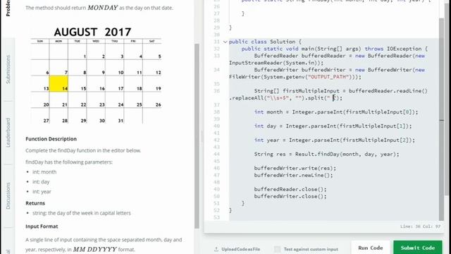 Resolvendo HackerRank JAVA - Java Date and Time смотреть онлайн