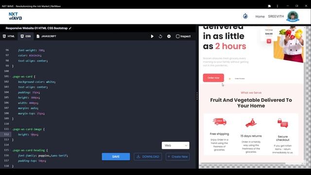 Building Static Website | HTML CSS Bootstrap | Sreevith Penti | NXTWave CCBP 4.0 смотреть онлайн