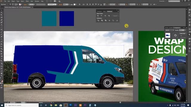 How to Design vehicle wrap in adobe illustrator смотреть онлайн