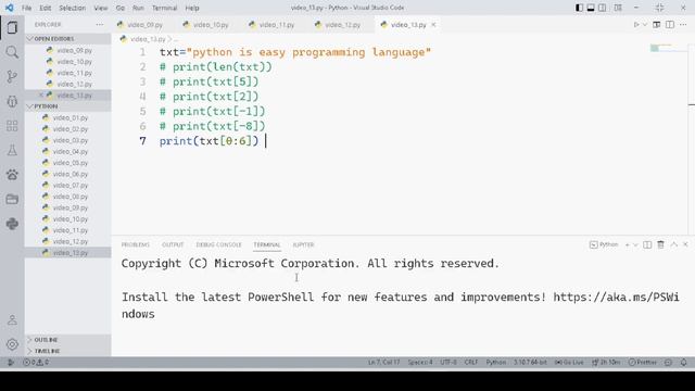 String Slicing | The Absolute Beginner | Python Series #13 смотреть онлайн