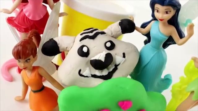 Disney Fairies Girls Party at Pixie Hollow with Tinker Bell Play-Doh Compilation смотреть онлайн
