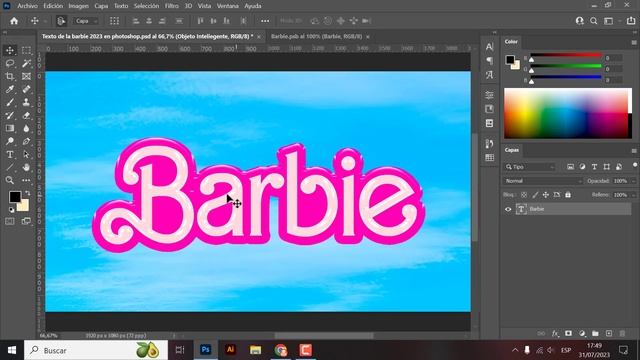 Texto de la barbie en photoshop смотреть онлайн