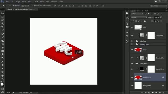 Photoshop Tutorial - 3D Icon by fast designing смотреть онлайн