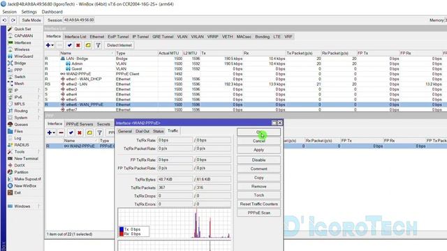 How to configure PPPoE on MikroTik router with WAN FAILOVER - Part 4 смотреть онлайн