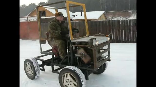 Самодельный минитрактор переломка "КПТ-4". Часть 5. смотреть онлайн