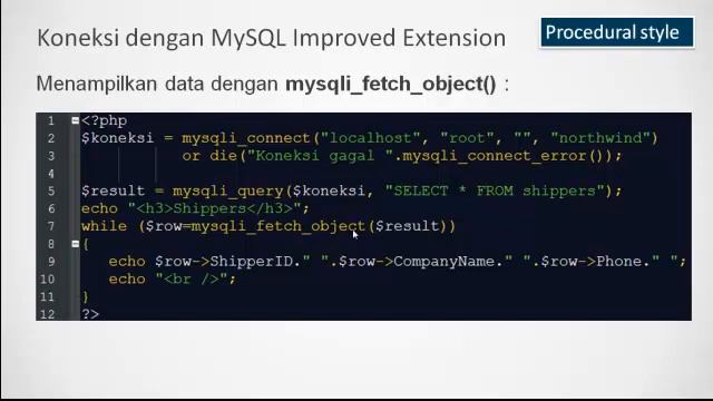 Tutorial Pemrograman Web 12 - Koneksi PHP ke Database Dengan MySQL Improved Extension смотреть онлайн