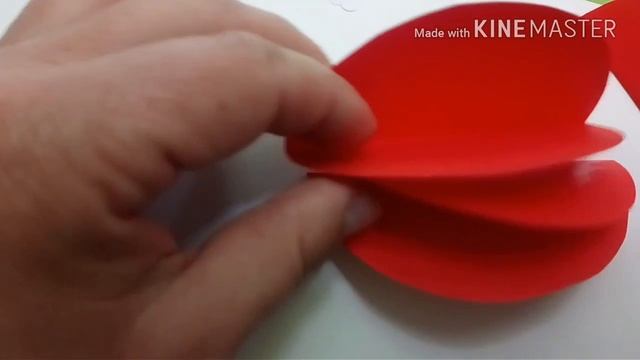 Божья коровка, объемная поделка из цветной бумаги. Ladybird, volumetric hand-made of colored paper. смотреть онлайн