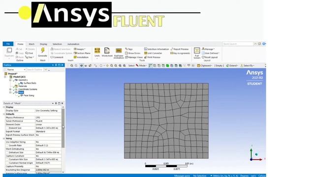 ANSYS Meshing, Sizing and Mesh metrics, ANSYS FLUENT, ANSYS Tutorial, Mesh, CFD, ANSYS смотреть онлайн