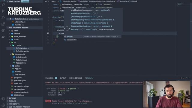 Turbine Tutorials: TDD Frontend with Vue & Vitest by Lars Eichler смотреть онлайн