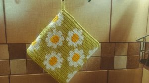 Вяжем прихватку крючком. Мастер-класс по вязанию весенней прихватки, подарок на 8 марта