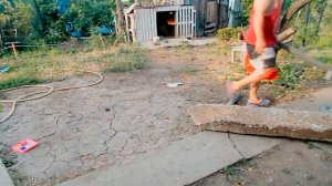 лайфхак: как перетащить, переместить, передвинуть тяжелую и неподъемную бетонную плиту в одиночку