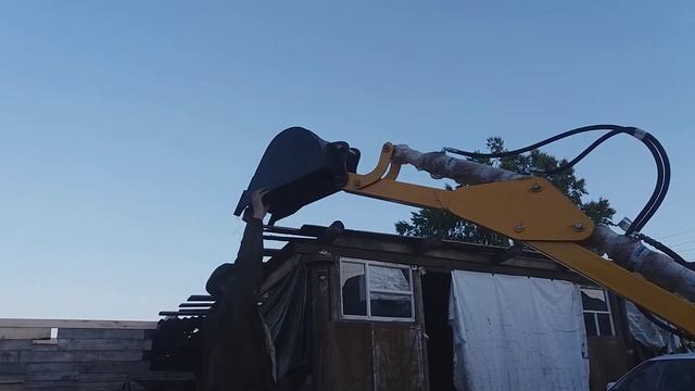 Прицепной Миниэкскаватор своими руками, первые испытания. смотреть онлайн