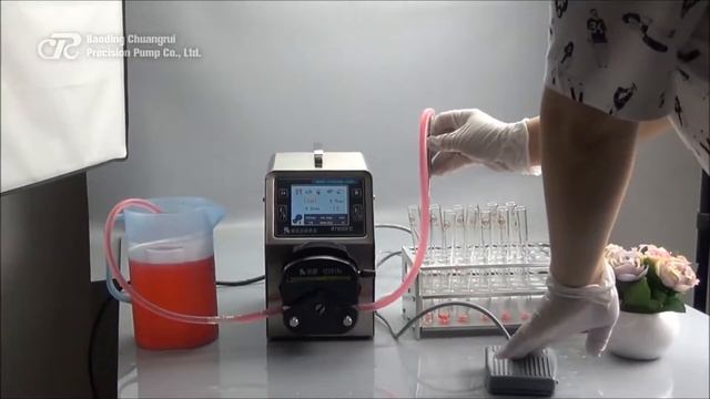 CR BT600FC peristaltic pump works with foot pedal смотреть онлайн