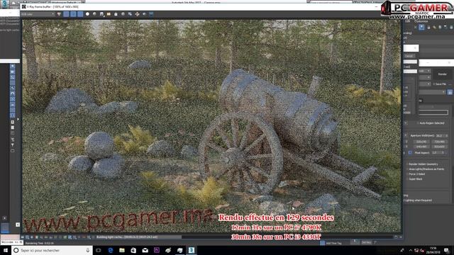PC RYZEN 1800X GTX 1060 sous 3DS MAX смотреть онлайн