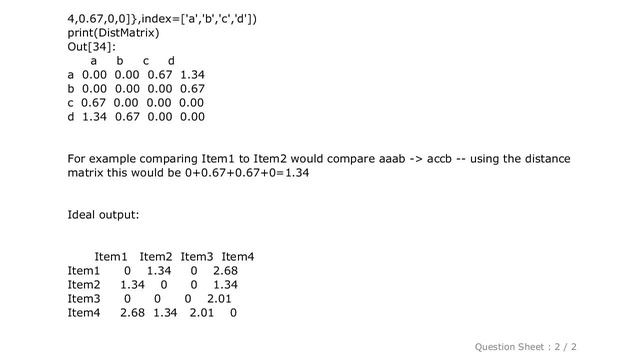 Pandas : Distance calculation between rows in Pandas Dataframe using a distance matrix смотреть онлайн