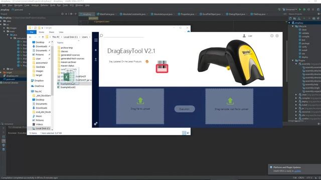 Beautiful java gui DropEasyDemo with Swing in IntelliJ IDEA-NetBeans смотреть онлайн