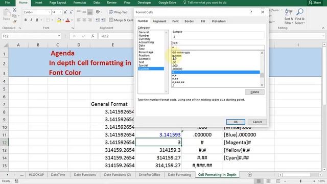CH030 B How to format EXCEL Cells in depth | 2 font color смотреть онлайн