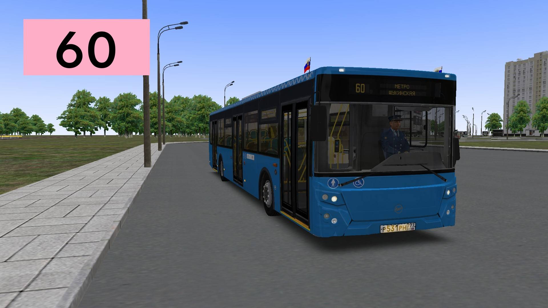 OMSI 2: Автобус №60 МФЦ Хорошёво-Мнёвники - Метро Щукинская смотреть онлайн