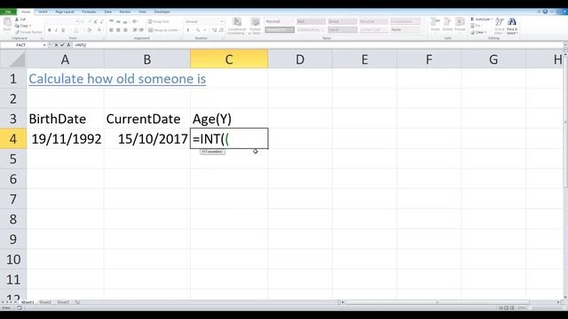 How to calculate age from date of birth Excel смотреть онлайн