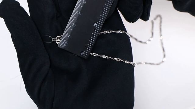 Цепь плетение Сингапур из белого золота ТД Эстет 01Ц7200135 смотреть онлайн