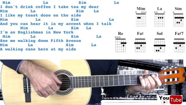 Englishman In New York - Sting - Guitar Fingerstyle смотреть онлайн