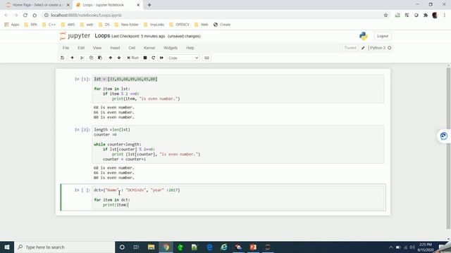 Python 3 Loops (for, while) смотреть онлайн