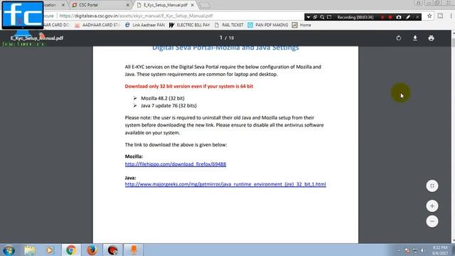 CSC VLE E-KYC PROBLEM SOLUTION AND PROCESS FOR JAVA INSTALL & MOZILLA FIREFOX VERSION смотреть онлайн
