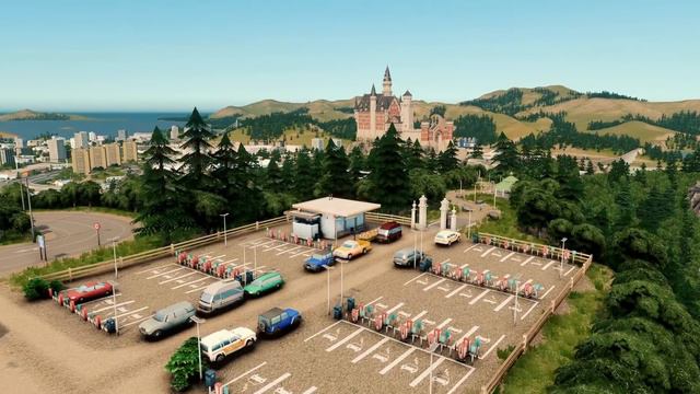 Building the most awesome tourist attraction in my city | Neuschwanstein Castle | Cities: Skylines смотреть онлайн