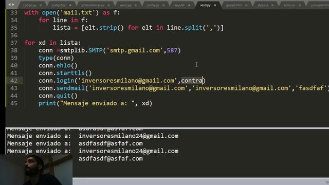 ¿Cómo hacer un MAILER MASIVO con Python? (SMTPLIB + GMAIL) смотреть онлайн