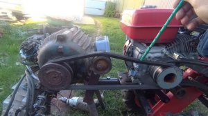 Добываем 220 вольт мотоблоком.