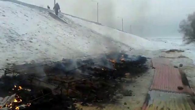 фундамет зимой часть 1