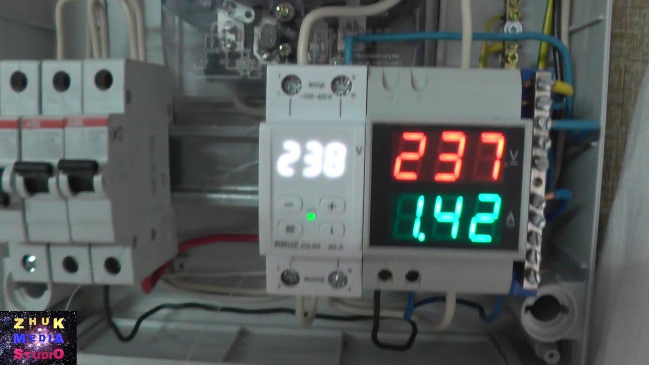 Установка реле напряжения RBUZ-D2 смотреть онлайн