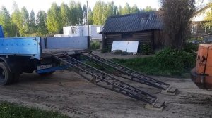 Апарели трапы сходни для заезда спецтехники на бортовой грузовик