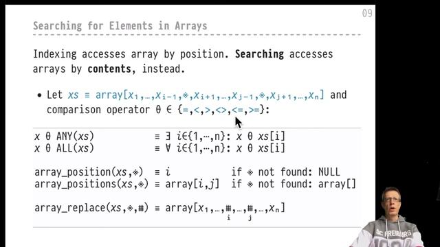 Advanced SQL — Chapter #04 — Video #23 — Array construction/indexing/slicing, searching in arrays смотреть онлайн