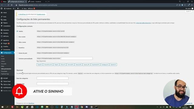 Wordpress URL Personaliza ou Links Permanentes Slug смотреть онлайн
