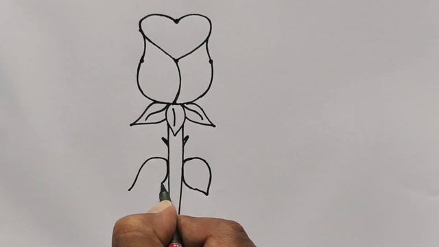 ROSE Drawing From 5 Dots Easy ?| How to Draw a Rose step by step | Dots Drawing смотреть онлайн