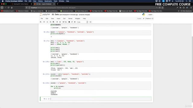 #78 - Access Set Items in Python | Python Full Course - Beginner to Advanced [FREE] смотреть онлайн