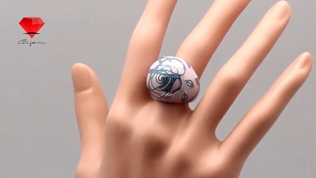 Bije.ru: Кольцо, покрытое сталью и эмалью Freya (Фрея)