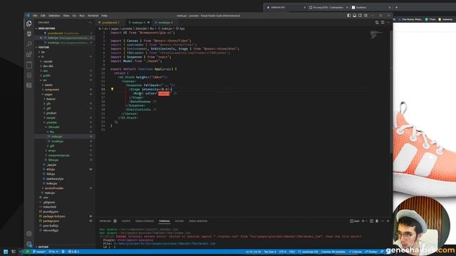 3d model website react fiber three js part 3 gltf model смотреть онлайн